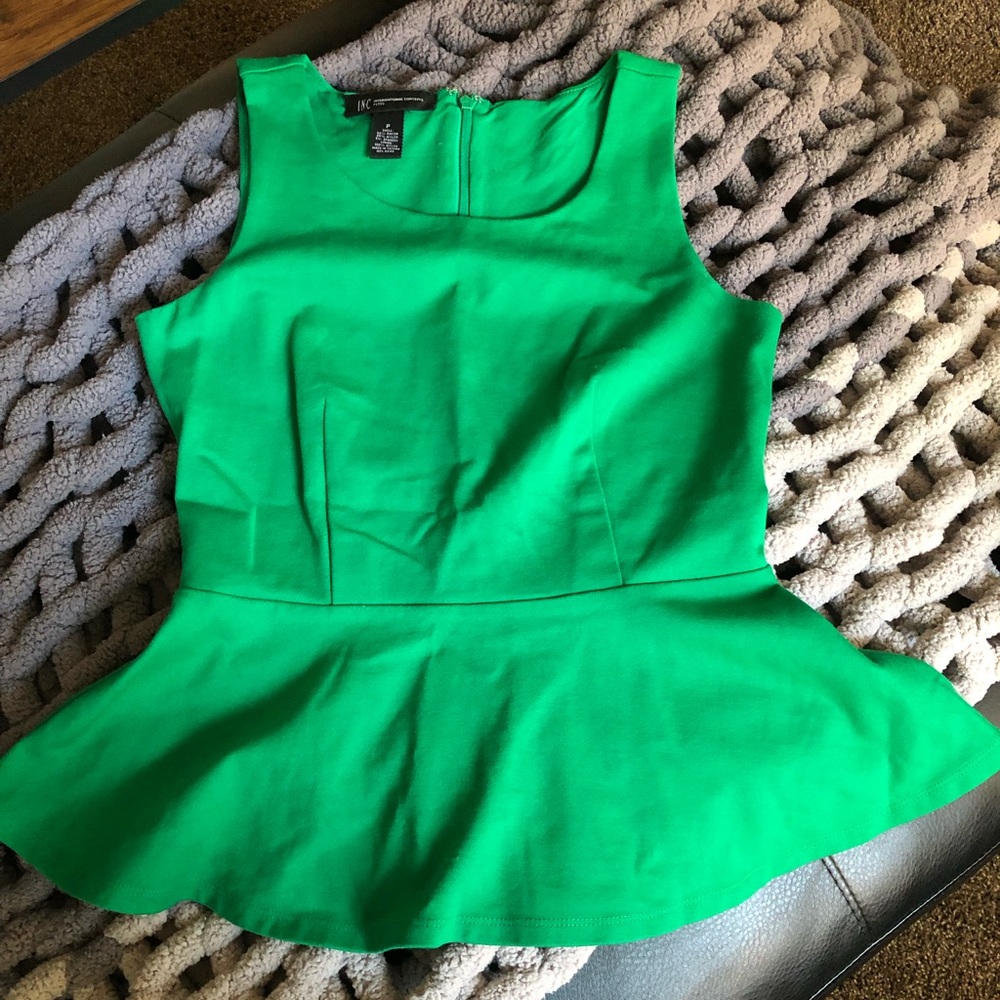 Green Peplum Top
